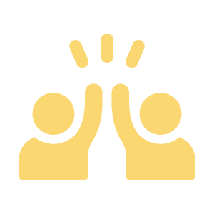 Icon of 2 people high fiving